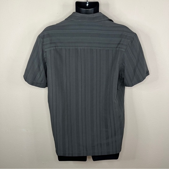 Medium Axcess Men’s Grey Short Sleeve Button Down Shirt Retro Rockabilly - Picture 5 of 8